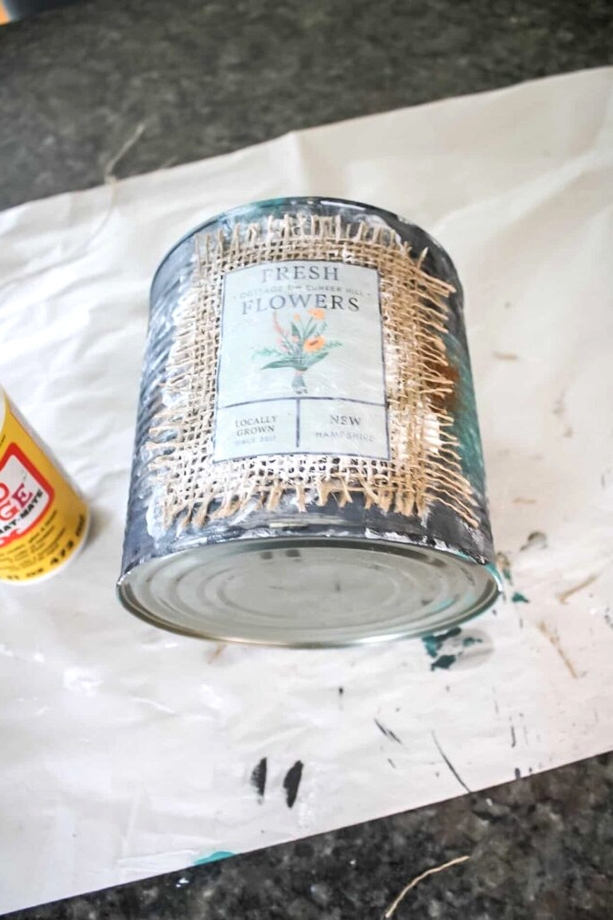 burlap tag for sunflower arrangement