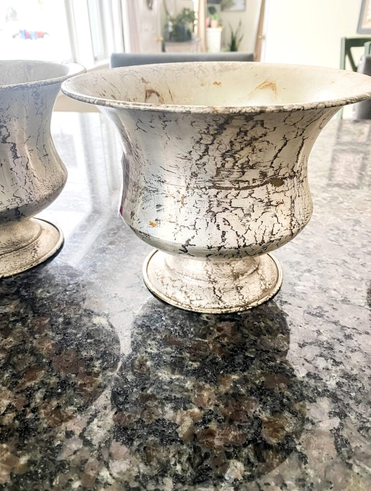 silver fluted container
