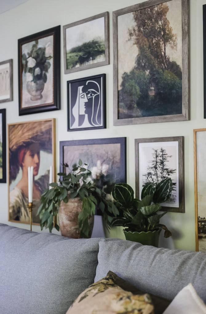 living room gallery wall
