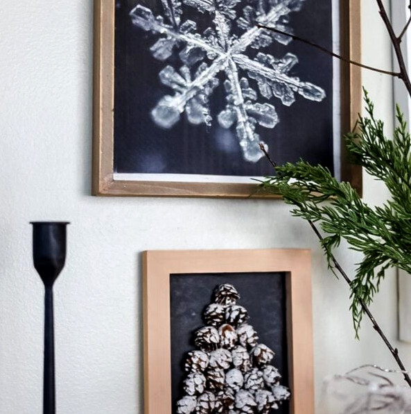 snowflake and holiday tree
