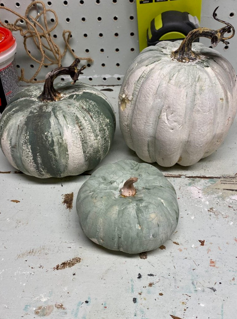 painted foam pumpkins