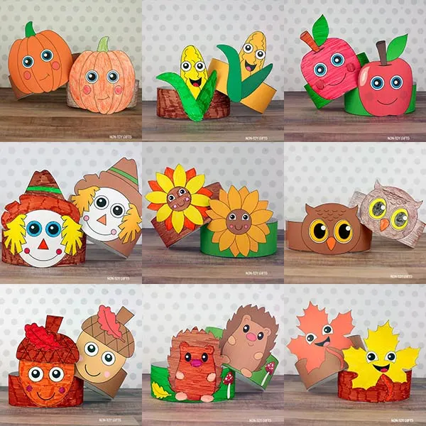 fall paper hats