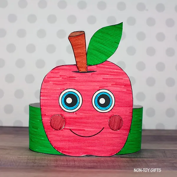 easy apple headband printable for kids