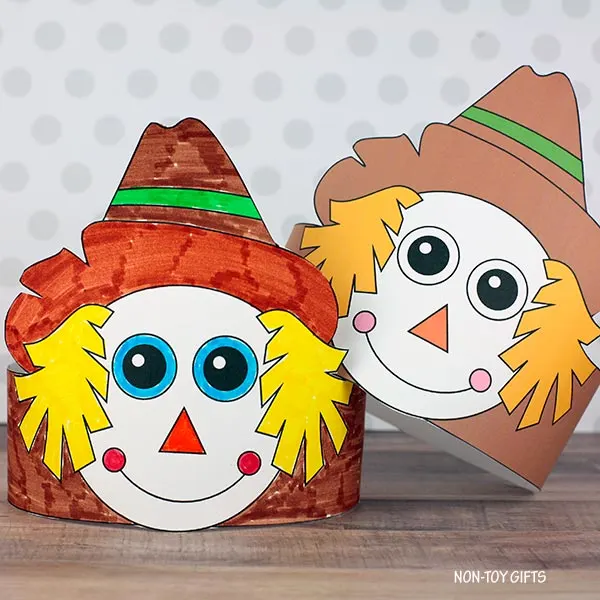 Scarecrow headband craft for kids