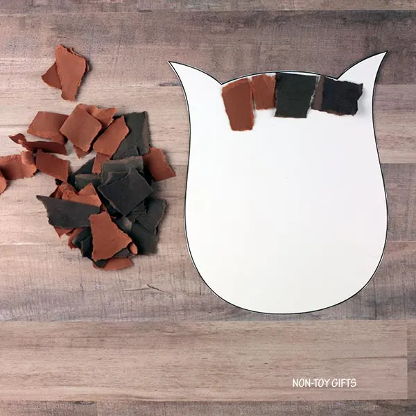 attach ripped paper