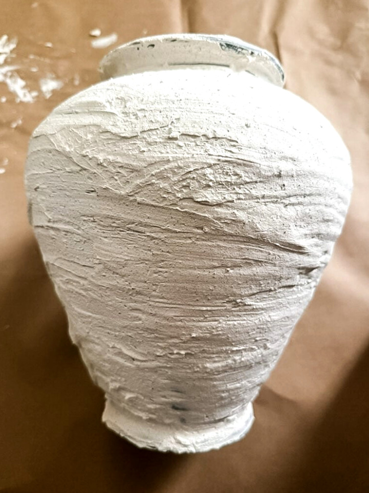 Vase makeover in progress