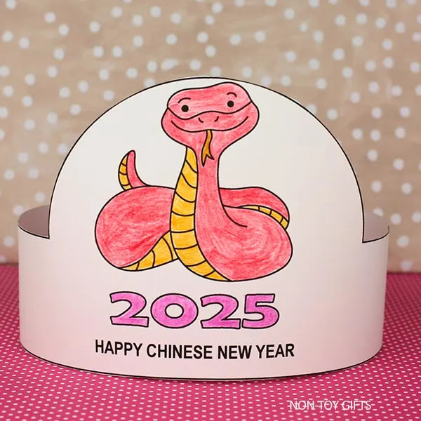 Lunar Year Snake craft printable for kids
