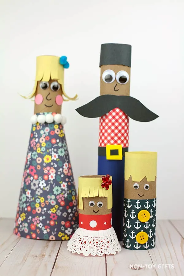 enjoyable paper roll family project for children