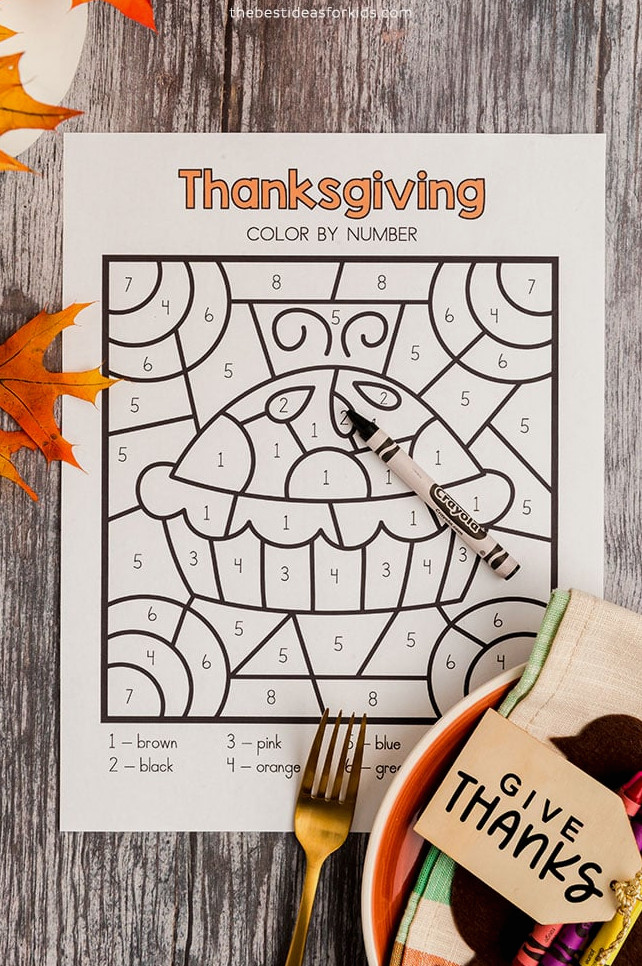 Pie Color by Number Worksheet