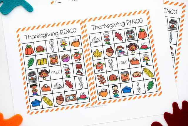 Free Thanksgiving Bingo Cards