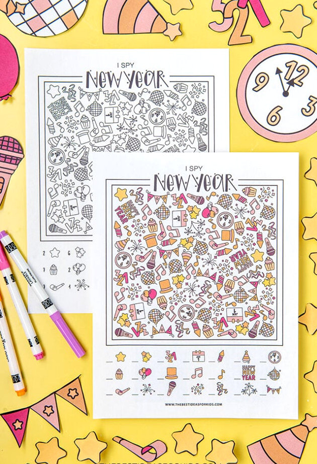 I Spy New Years Printable