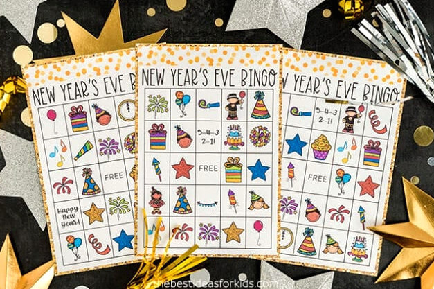 New Years Bingo Cards Printable