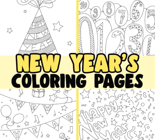 New Years Coloring Pages Free