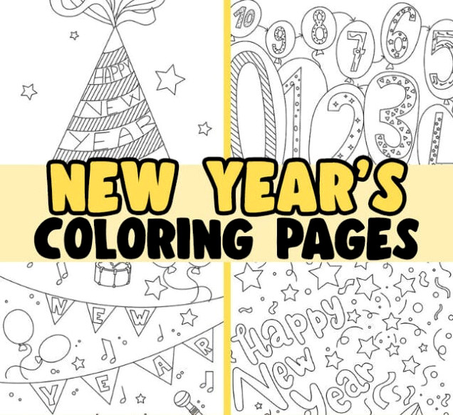 Free New Years Coloring Pages