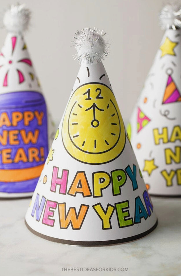 New Years Eve Printable Hat Template