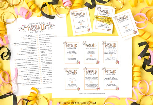 New Year's Eve Would You Rather Printables