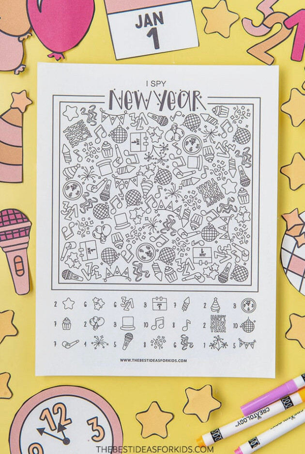Printable I Spy New Years