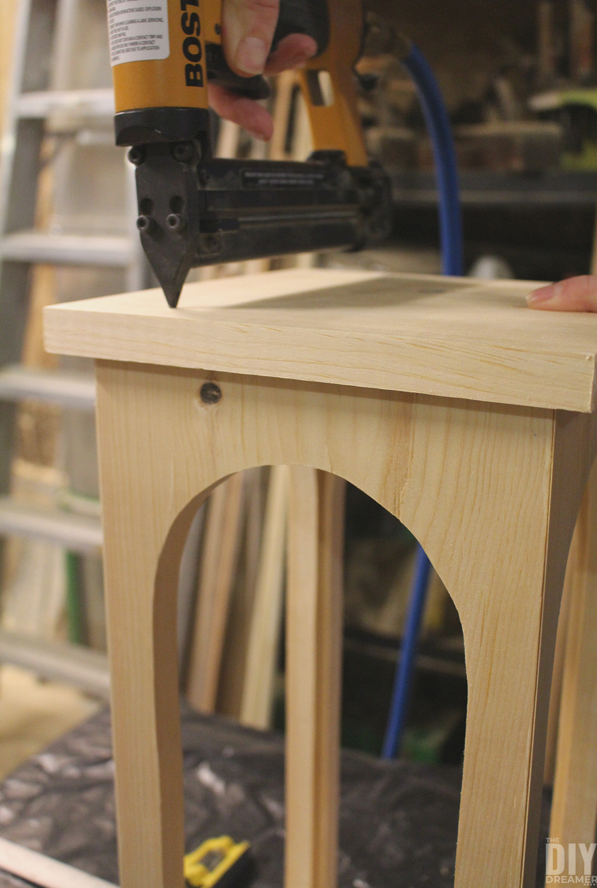 Attaching the top.