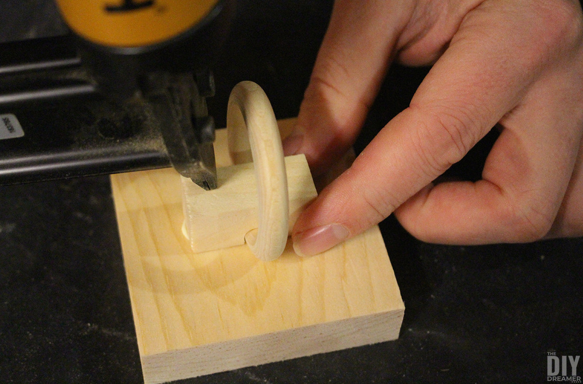 Fasten ring block on third top piece.