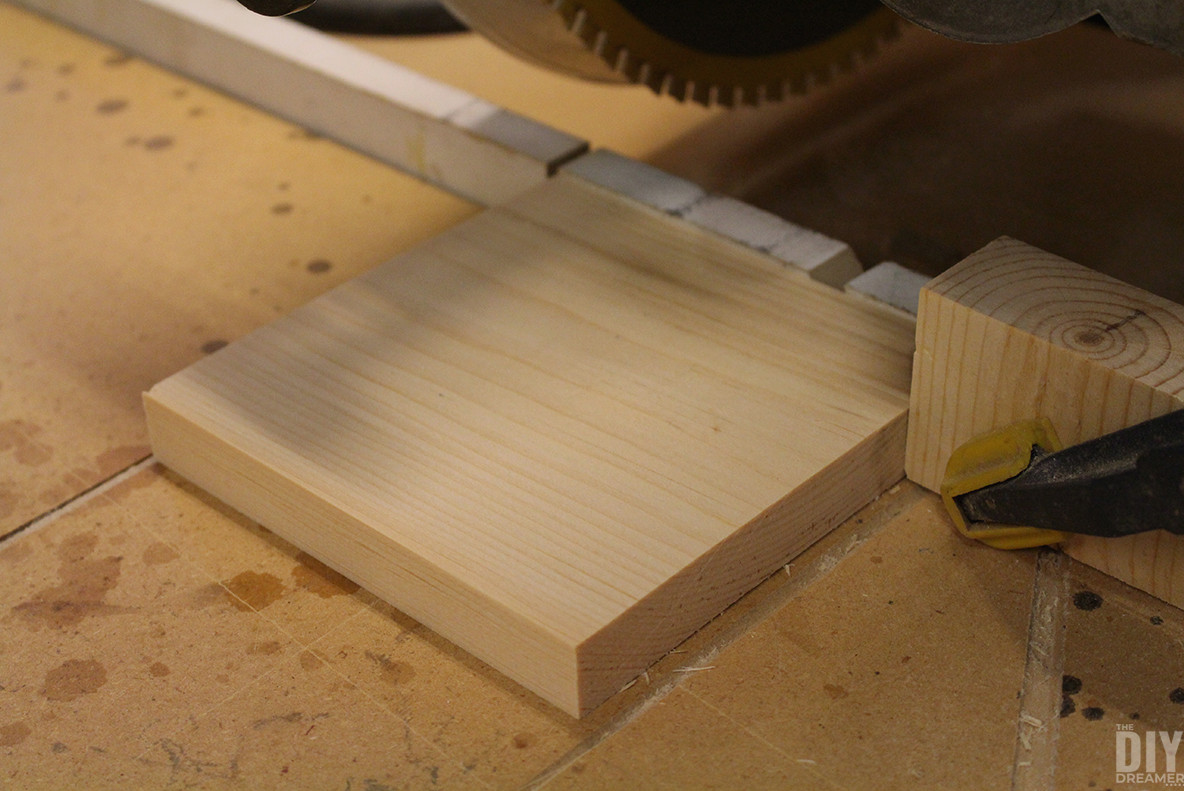 Cutting the second top piece.