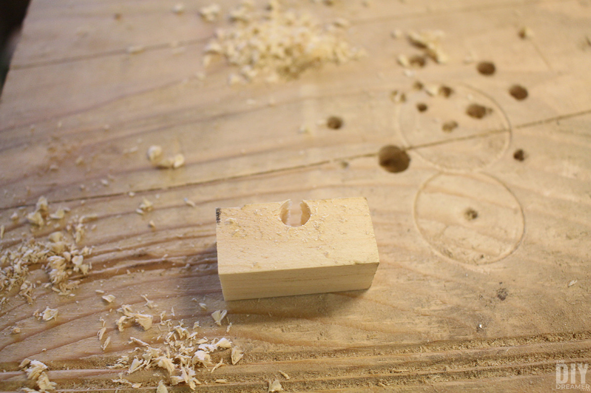 Completed drilled hole.