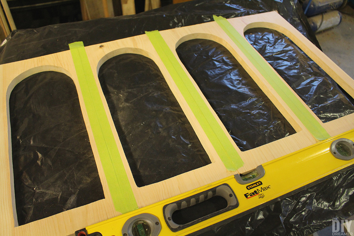 All edges joined with masking tape.