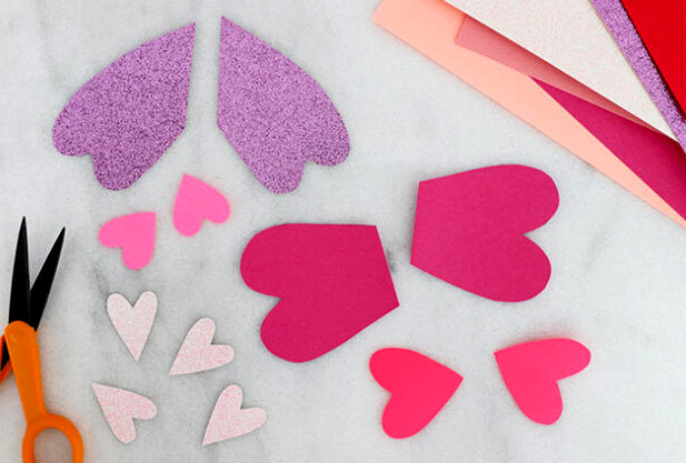 Cut out paper wing pieces