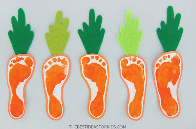Foot Print Easter Crafts
