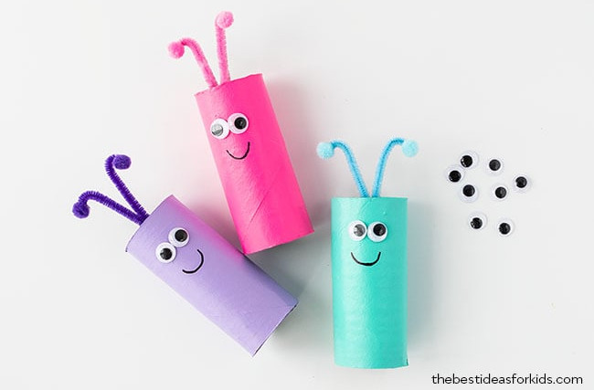 Glue Eyes on Toilet Roll Butterfly