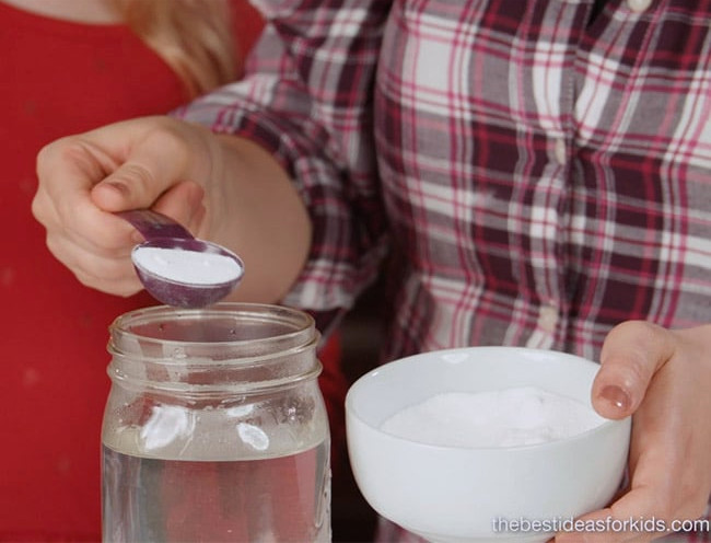 Make Borax Crystal Hearts