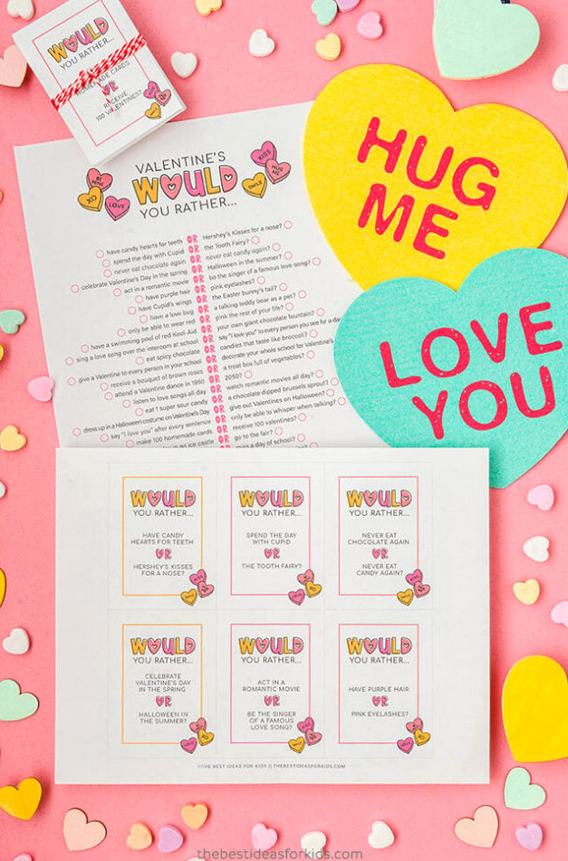 Printable Valentine Would You Rather Questions