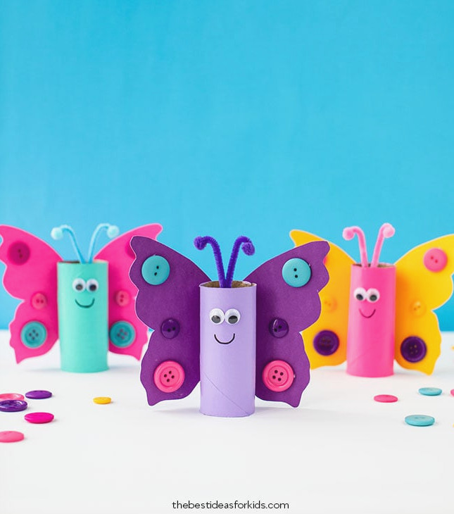 Toilet Paper Roll Butterfly Craft