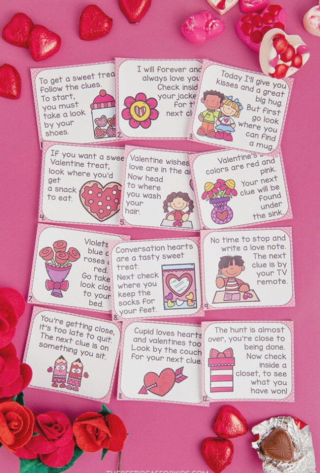 Valentine’s Day Treasure Hunt Printables