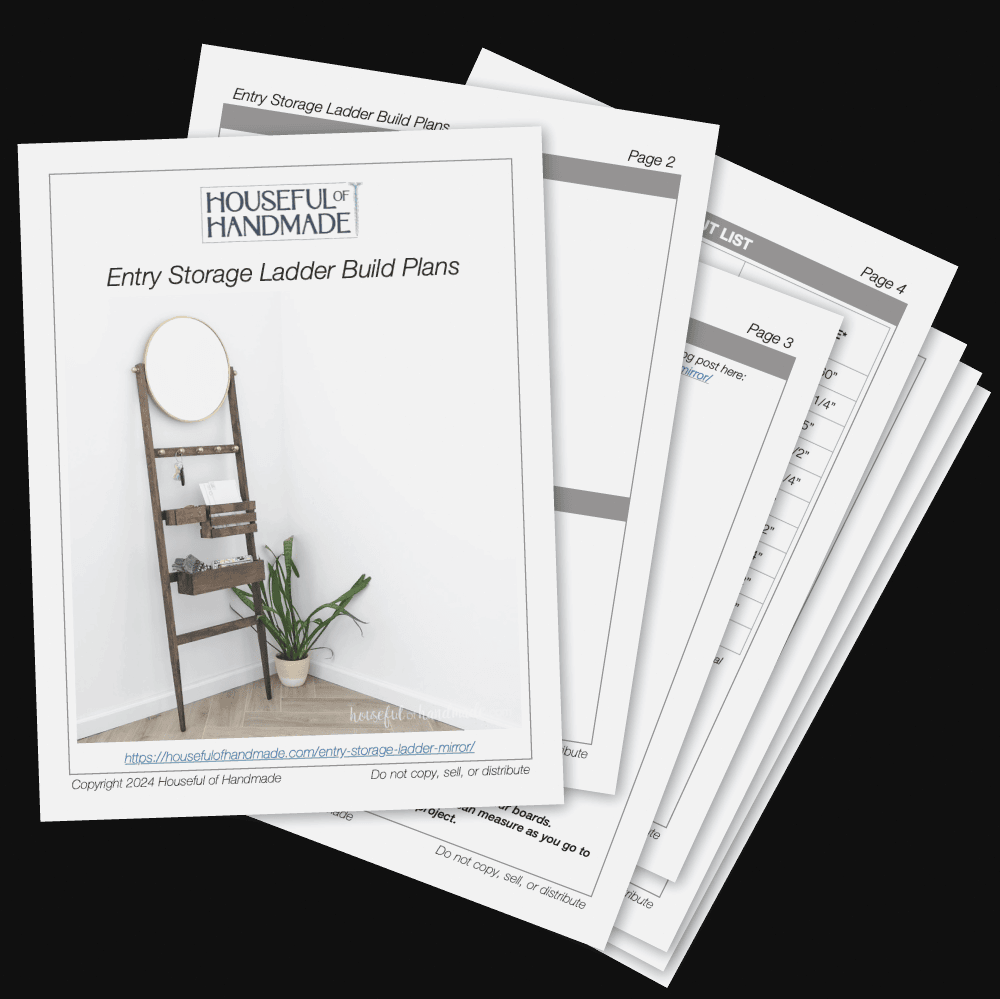 PDF plan for entry ladder with storage.