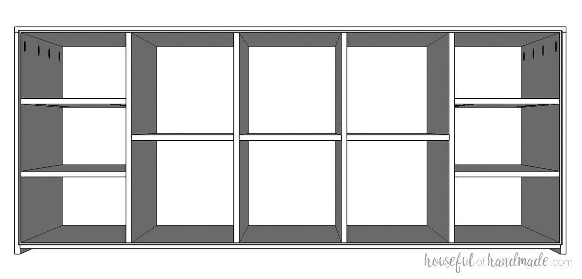 Routing a channel for setting in the back panel.