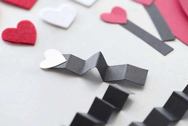 Glue Hearts on Legs