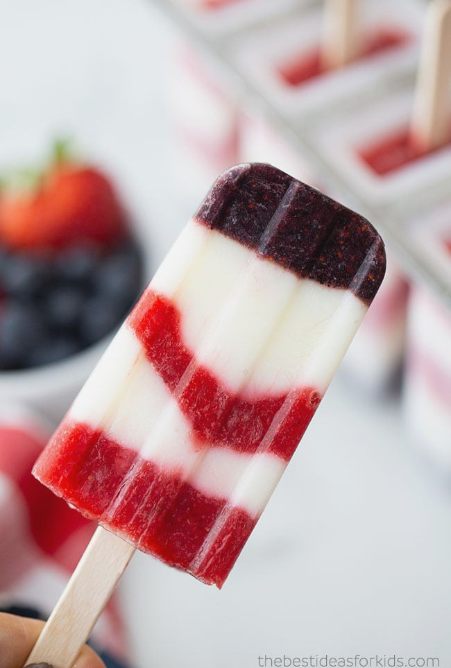 How to Make a Red White and Blue Popsicle