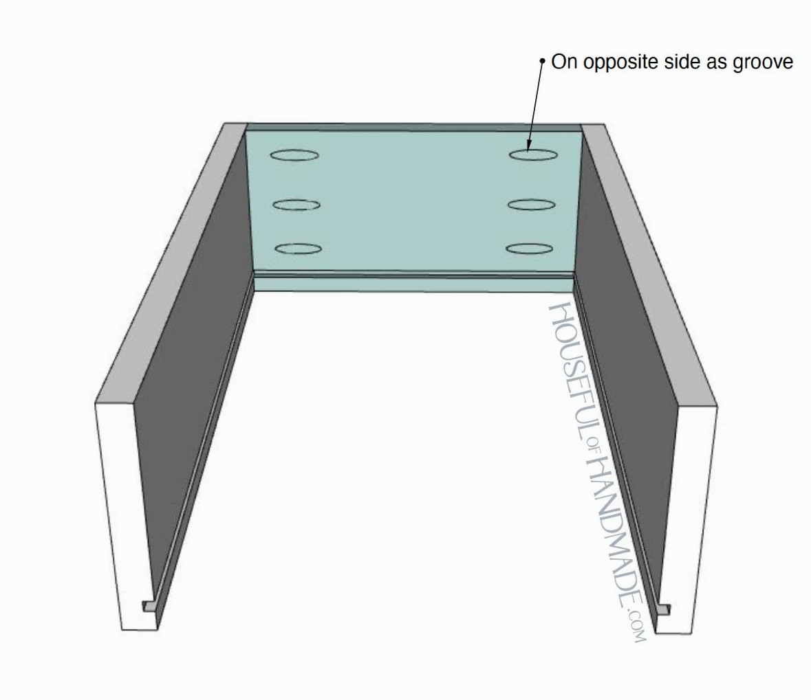 Constructing the drawer with a bottom groove. 