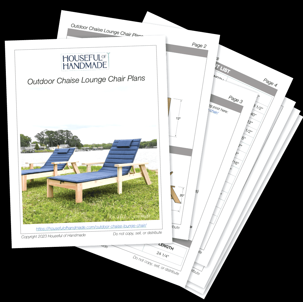 PDF instructions for building chaise lounge chairs with adjustable backs.
