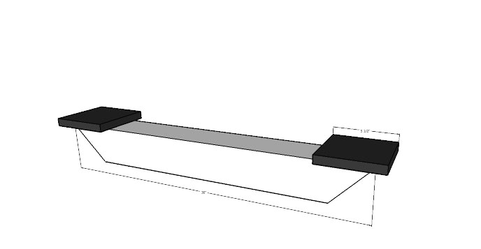 Plan for attaching feet to the table legs of the diy outdoor dining table