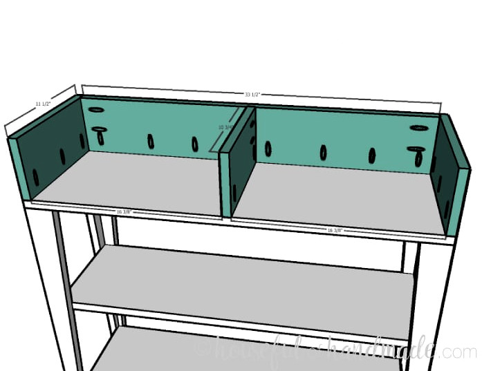 Small console table build step 4: building the drawer area. Housefulofhandmade.com