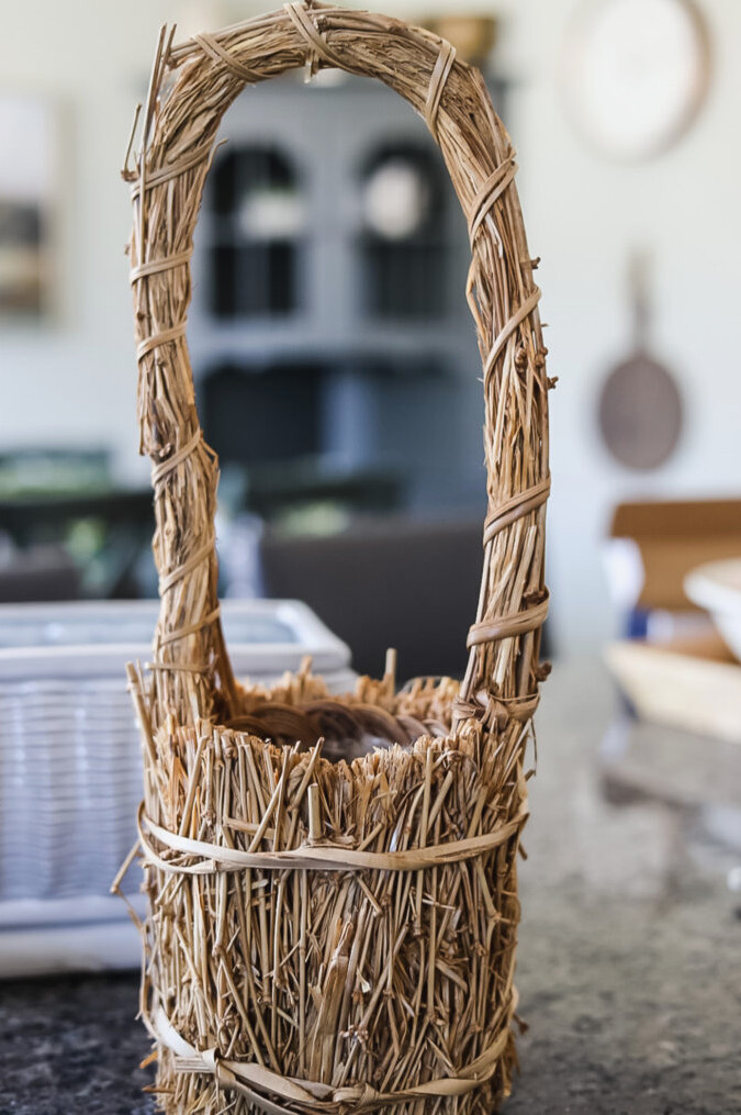 rustic handled basket