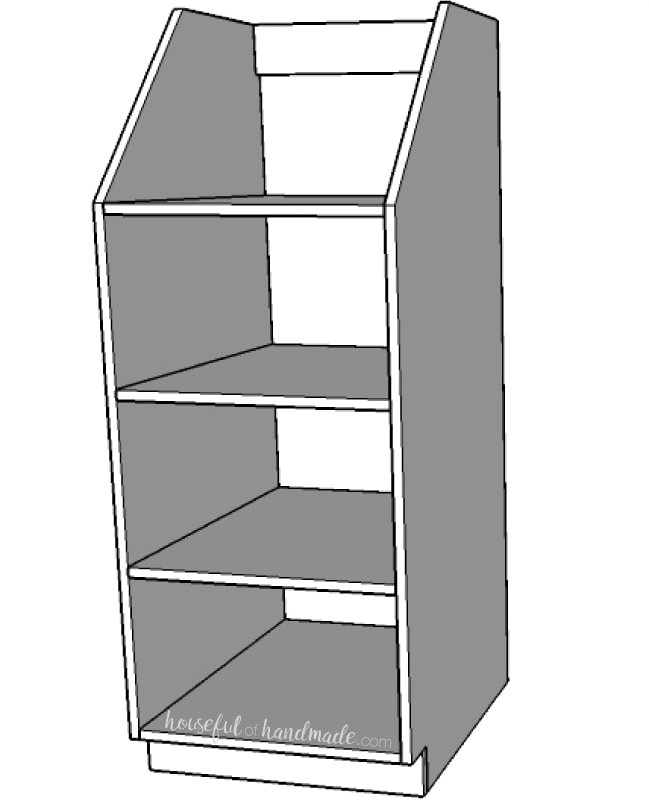 Step 4 for the stackable laundry basket storage build plans. Housefulofhandmade.com