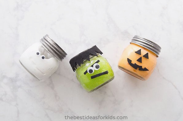 Adorable Halloween Slime Jars