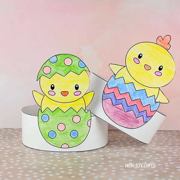 easy Easter chick headband craft for preschool