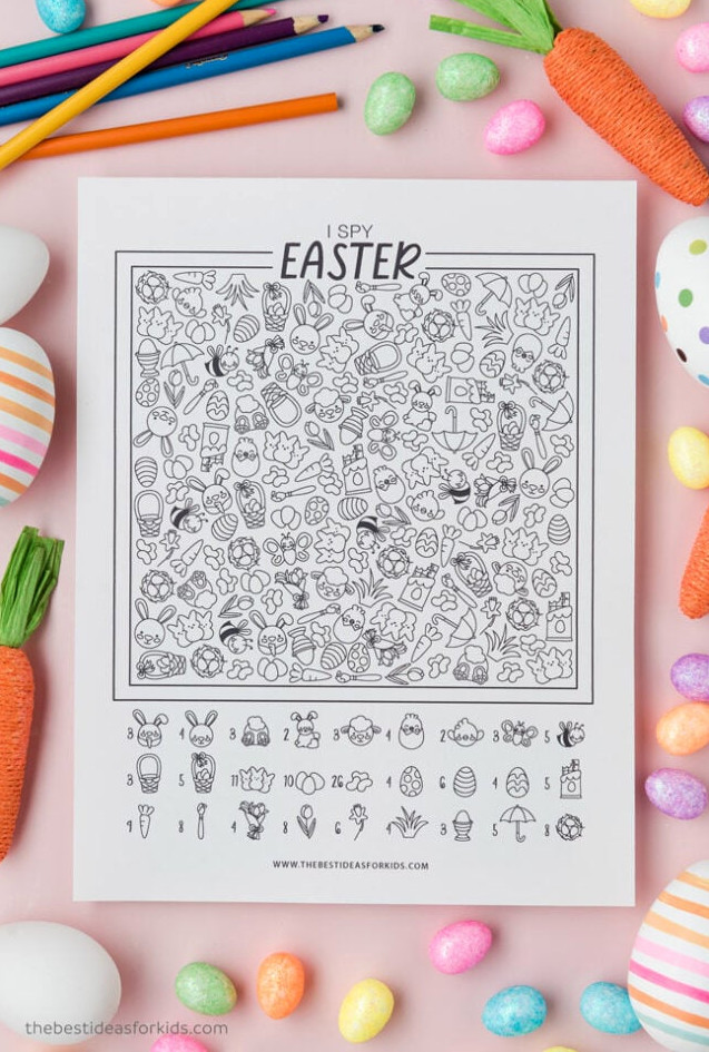 Free Printable I Spy for Easter