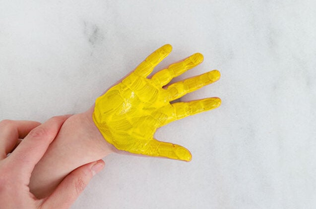 Hand painted yellow