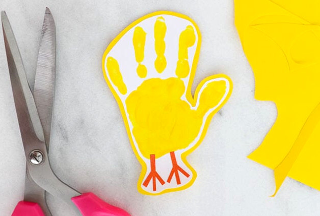 Handprint with yellow border
