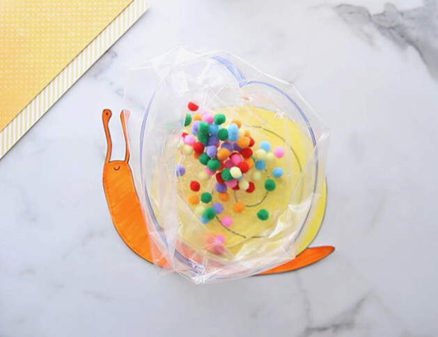 Place Pom Poms in Sensory Bag