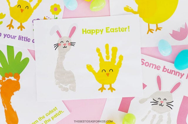 Bunny and Chick Handprint Footprint